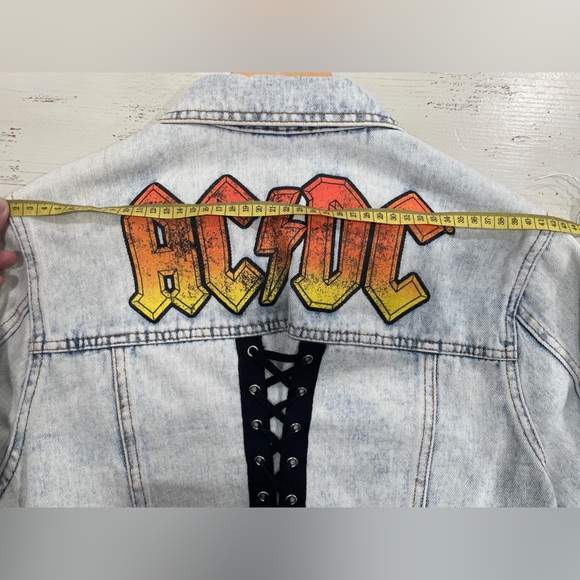 ACDC Acid Wash Jean Jacket sz XL - Picture 8 of 10